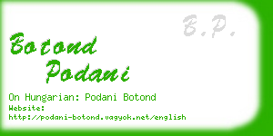 botond podani business card